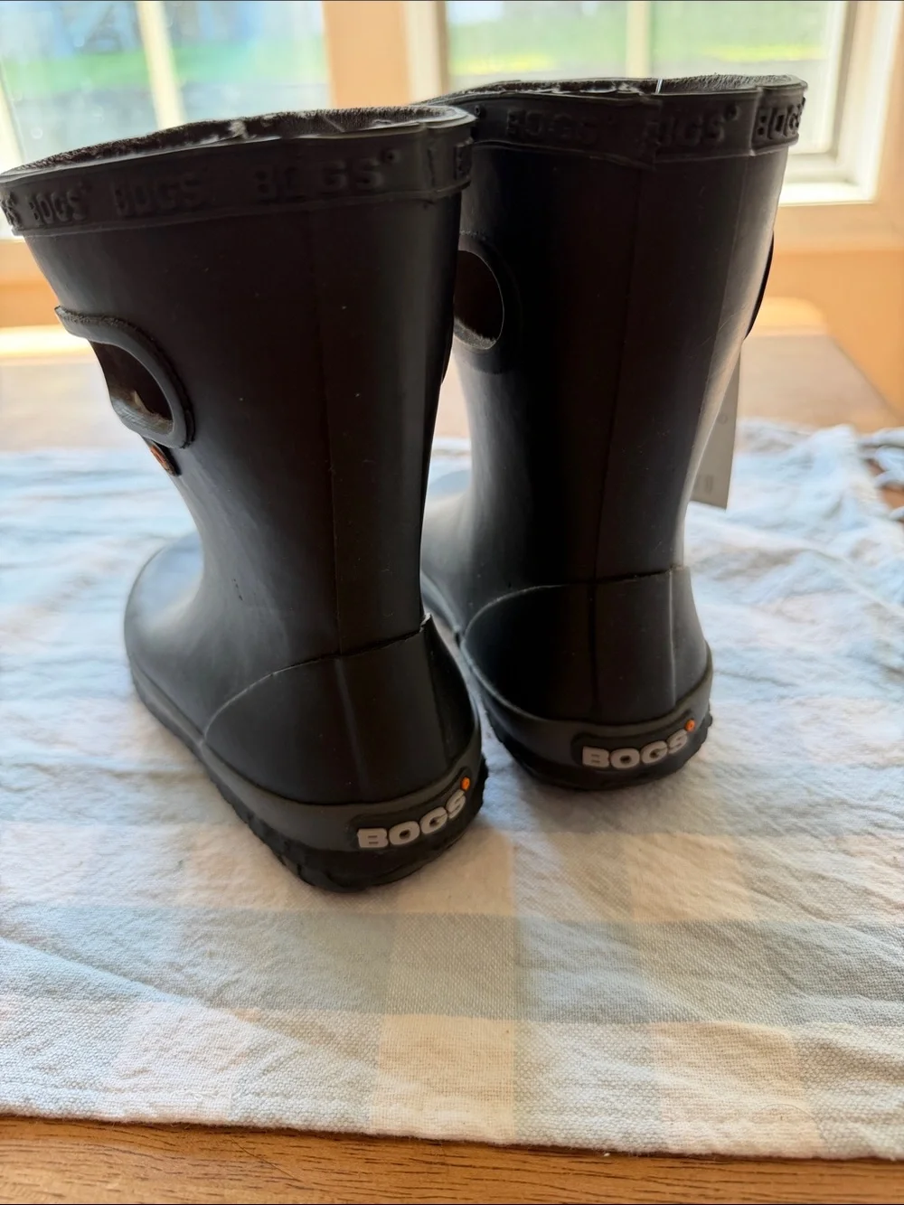 Bogs Kids Black Short Rain Boots